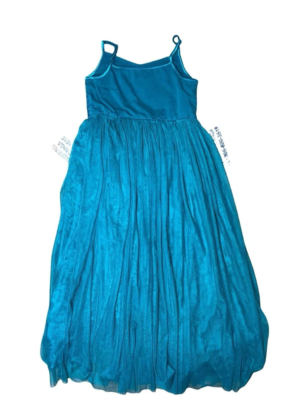 Zhenzi Teal Lace Bodice Tulle Dress for Girls